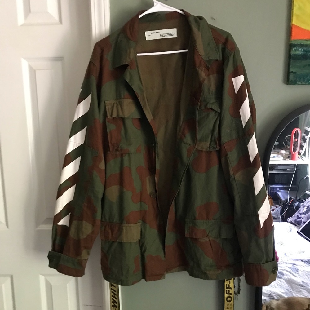 Off white Virgil abloh arrows camo cargo jacket 2013